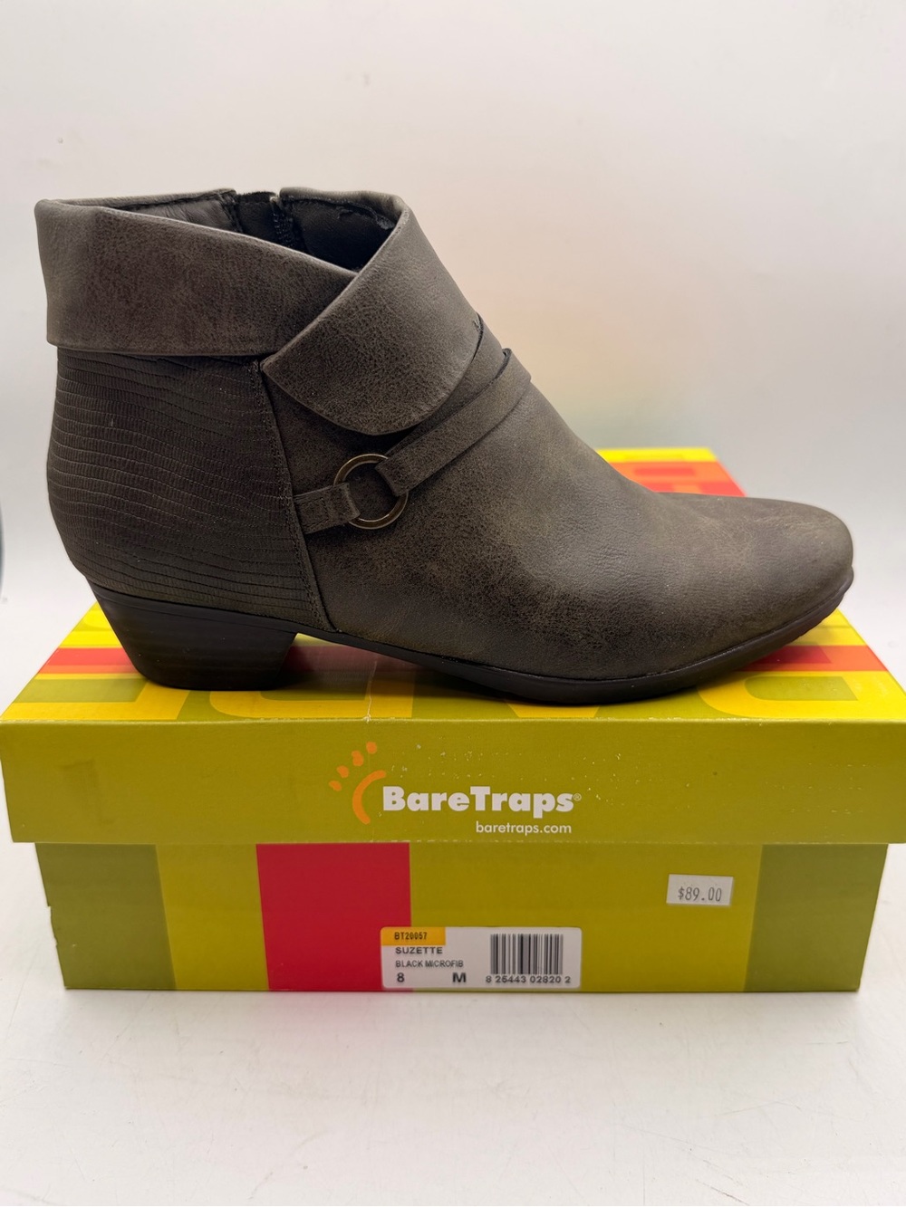 NIB BARETRAPS SUZETTE BLACK ANKLE BOOTS WOMEN’S SIZE 8